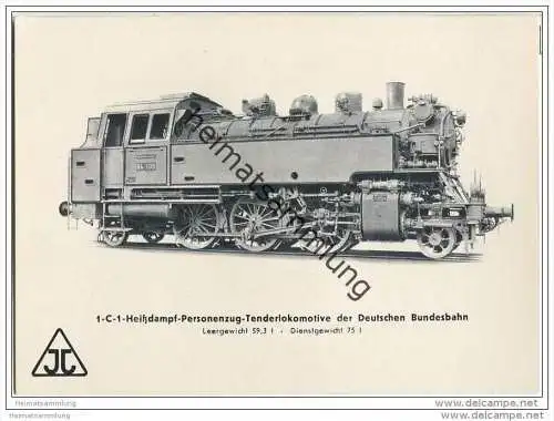 Arnold Jung Lokomotivfabrik Jungental - 1-C-1-Heissdampf-Personenzug-Tenderlokomotive der DB
