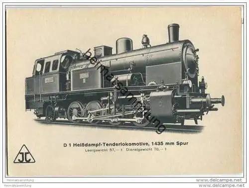 Arnold Jung Lokomotivfabrik Jungental - D 1 Heissdampf-Tenderlokomotive