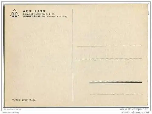 Arnold Jung Lokomotivfabrik Jungental - C-Nassdampf-Tenderlokomotive