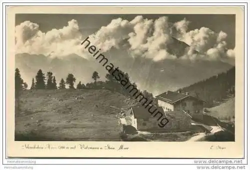 Schneibsteinhaus mit Watzmann und Steinernem Meer