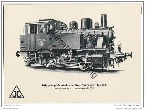 Arnold Jung Lokomotivfabrik Jungental - B-Nassdampf-Tenderlokomotive