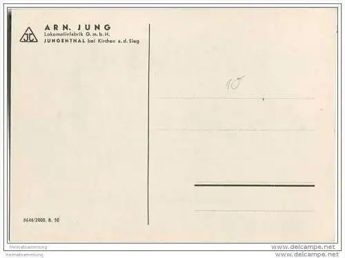 Arnold Jung Lokomotivfabrik Jungental - B-Nassdampf-Tenderlokomotive