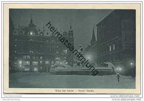 Wien - Neuer Markt bei Nacht im Winter