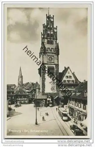 Freiburg - Schwabentor - Foto-AK 30er Jahre