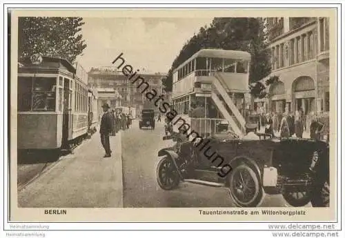 Berlin-Schöneberg - Tauentzienstrasse am Wittenbergplatz - Verkehrskarte - Fotomontage 20er Jahre