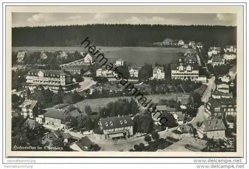 Hahnenklee Bockswiese - Foto-AK Fliegeraufnahme aus 50m Höhe 1936