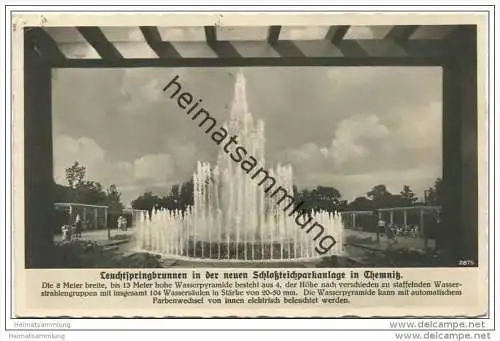 Chemnitz - Leuchtspringbrunnen in der neuen Schlossteichparkanlage
