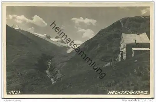Ötztaler Alpen - Hochjochhospiz - Foto-AK - Verlag Much Heiss Innsbruck - Rückseite beschrieben 1938