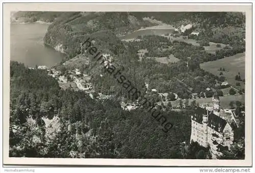 Füssen - Neuschwanstein und Hohenschwangau - Foto-AK - Verlag Ernst und Erna Fäustle Pfronten gel. 1958