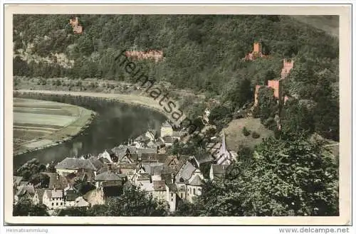 Neckarsteinach - Foto-AK - Verlag Karl Peters Fürth/Odenwald gel. 1954