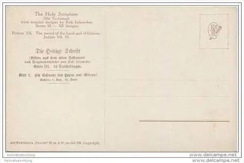 Die Heilige Schrift - Das Schwert des Herrn und Gideon - The sword of the Lord and of Gideon - Künstlerkarte