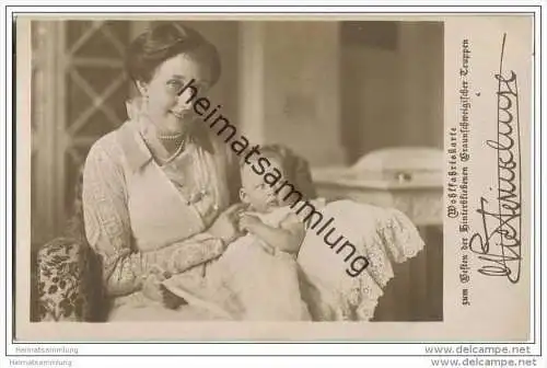 Victoria Luise - Wohlfahrts-Karte zum Besten der Hinterbliebenen Braunschweigischer Truppen