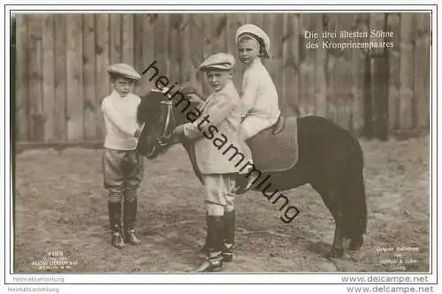 Die drei ältesten Söhne des Kronprinzenpaares
