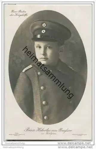 Prinz Hubertus von Preussen in Feldgrau - Kriegs-Wohlfahrtskarte