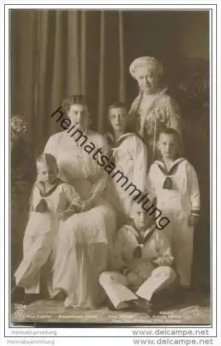 Kaiserin Auguste Viktoria - Kronprinzessin Cecilie und ihre Söhne