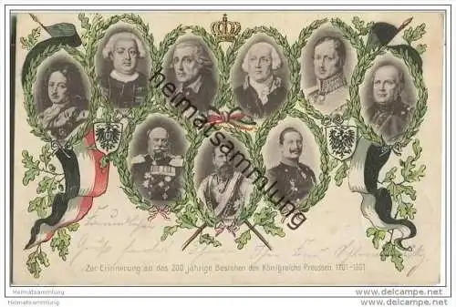 Zur Erinnerung an das 200jährige Bestehen des Königreichs Preussen 1701-1901
