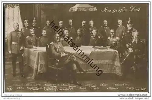 Aus großer Zeit - Gruppenfoto - Kronprinz - von Besler - von Moltke - von Einem und viele Andere