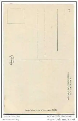 Generalfeldmarschall von Hindenburg - Stengel-Karte Nr. 49134