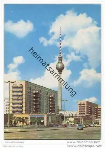 Berlin - Karl-Marx-Allee - Fernsehturm - AK Grossformat