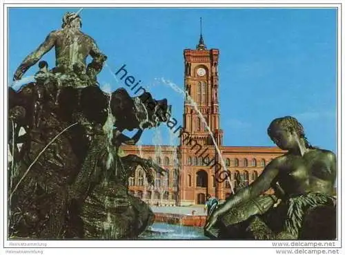 Berlin - Rathaus - Neptunbrunnen - AK Grossformat