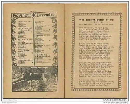 Tierschutz Kalender 1921 - 50 Seiten Kalender Gedichte Geschichten - Herausgegeben vom Berliner Tierschutz-Verein