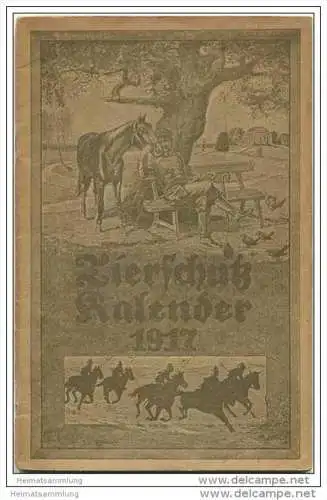 Tierschutz Kalender 1917 - 50 Seiten Kalender Gedichte Geschichten - Herausgegeben vom Berliner Tierschutz-Verein