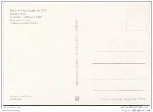 Berlin - Leipziger Strasse - AK Grossformat