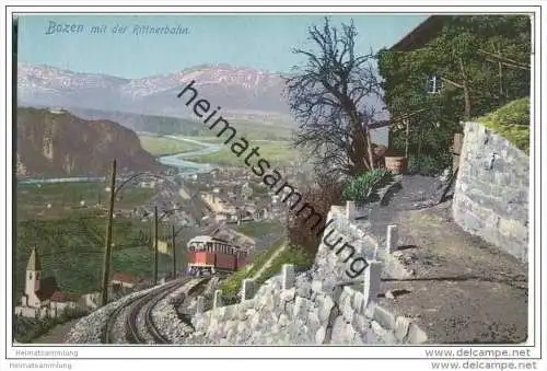 Bozen mit der Rittnerbahn - um 1910