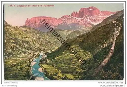 Virglbahn bei Bozen mit Eisacktal - um 1910
