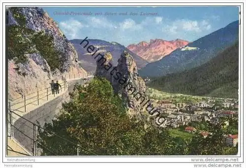 Oswald-Promenade mit Bozen und dem Latemar - um 1910