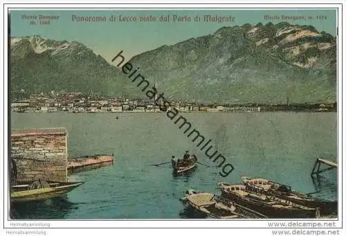 23900 Lecco - Panorama - vista dal Porto di Malgrate um 1910