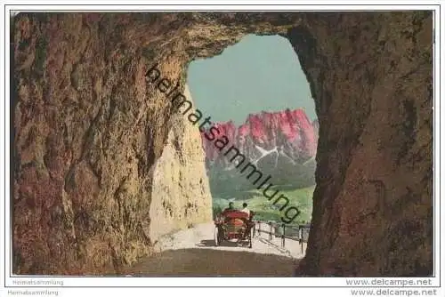 Crepa-Tunnel gegen Mte. Christallo bei Cortina - um 1910