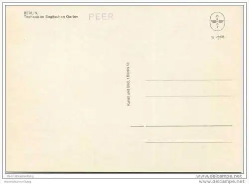 Berlin - Tiergarten - Teehaus im Englischen Garten - AK Grossformat