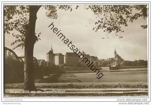Torgau - Blick von der Jugendherberge - Foto-AK 20er Jahre