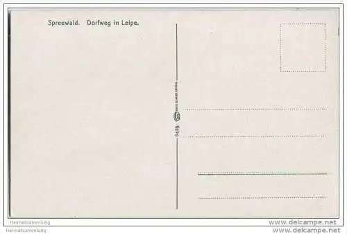 Spreewald - Leipe - Dorfweg - AK 20er Jahre