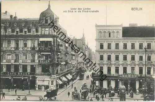 Berlin - Blick in die Friedrichstrasse - Verlag Ansichtskarten-Ausstellung "Bediene Dich selbst" Berlin