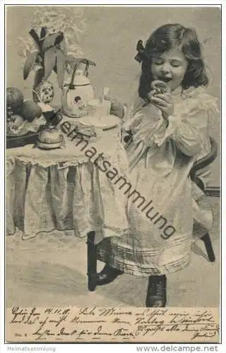 Mädchen mit Laugenbrezel gel. 1901