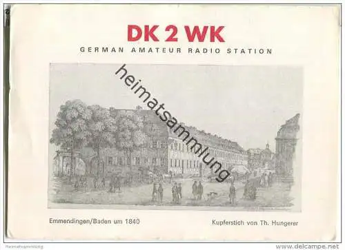 QSL - QTH - Funkkarte - DK2WK - Emmendingen - 1971