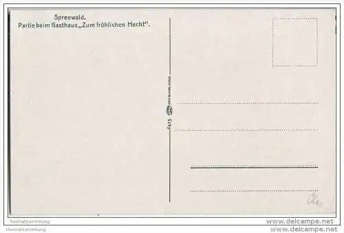 Spreewald - Gasthaus zum fröhlichen Hecht - Trachten - AK 20er Jahre