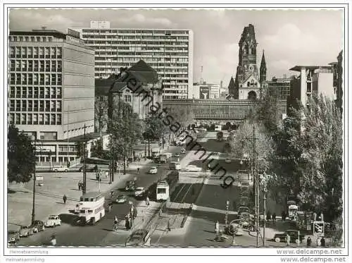 Berlin - Hardenbergstrasse und Bahnhof Zoo - Foto-AK Grossformat 50er Jahre