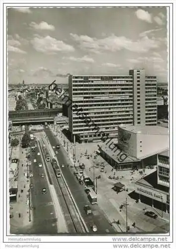 Berlin - Charlottenburg - Hardenbergstrasse mit Bahnhof Zoo - Foto-AK Grossformat 50er Jahre