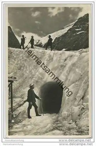 Oberer Grindelwaldgletscher - Eingang zur Eisgrotte - Foto-AK