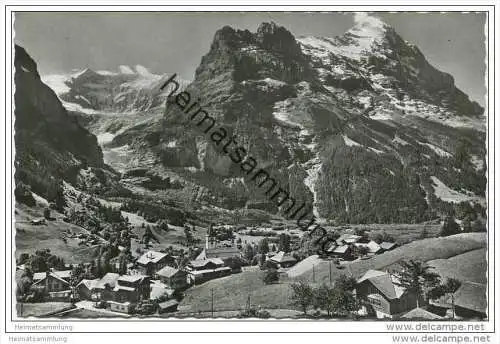 Grindelwald - Fiescherhörner und Eiger - Foto-AK 50er Jahre