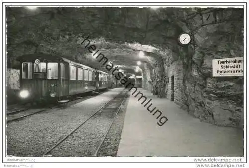 Jungfraubahn - Station Jungfraujoch - Foto-AK 50er Jahre