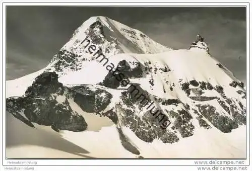 Jungfraujoch - Berghaus - Sphinx und Mönch - Foto-AK 50er Jahre