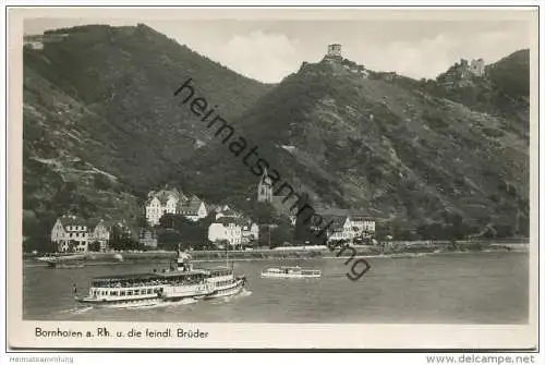 Kamp-Bornhofen - Feindliche Brüder - Foto-AK - Verlag Edm. v. König Heidelberg