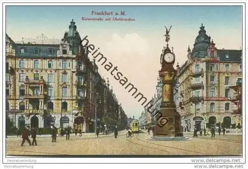 Frankfurt am Main - Kaiserstrasse mit Uhrtürmchen 20er Jahre