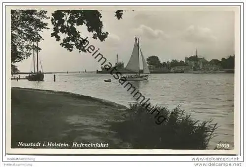 Neustadt - Holstein - Hafeneinfahrt - Foto-AK 1940
