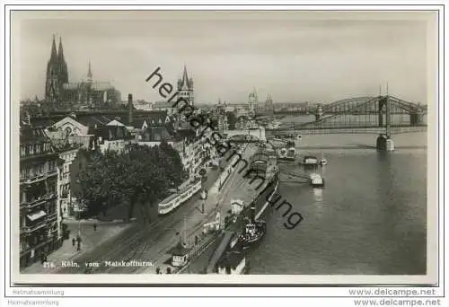 Köln - Vom Malakoffturm - Foto-AK 30er Jahre