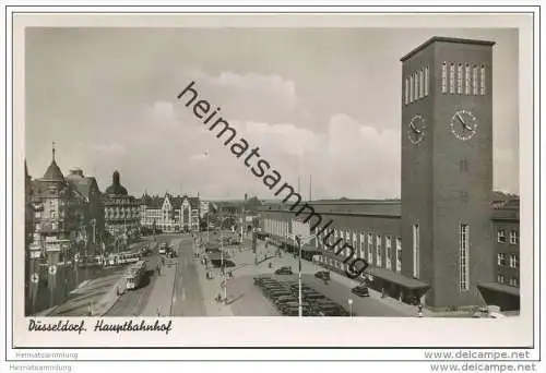 Düsseldorf - Hauptbahnhof - Foto-AK 30er Jahre